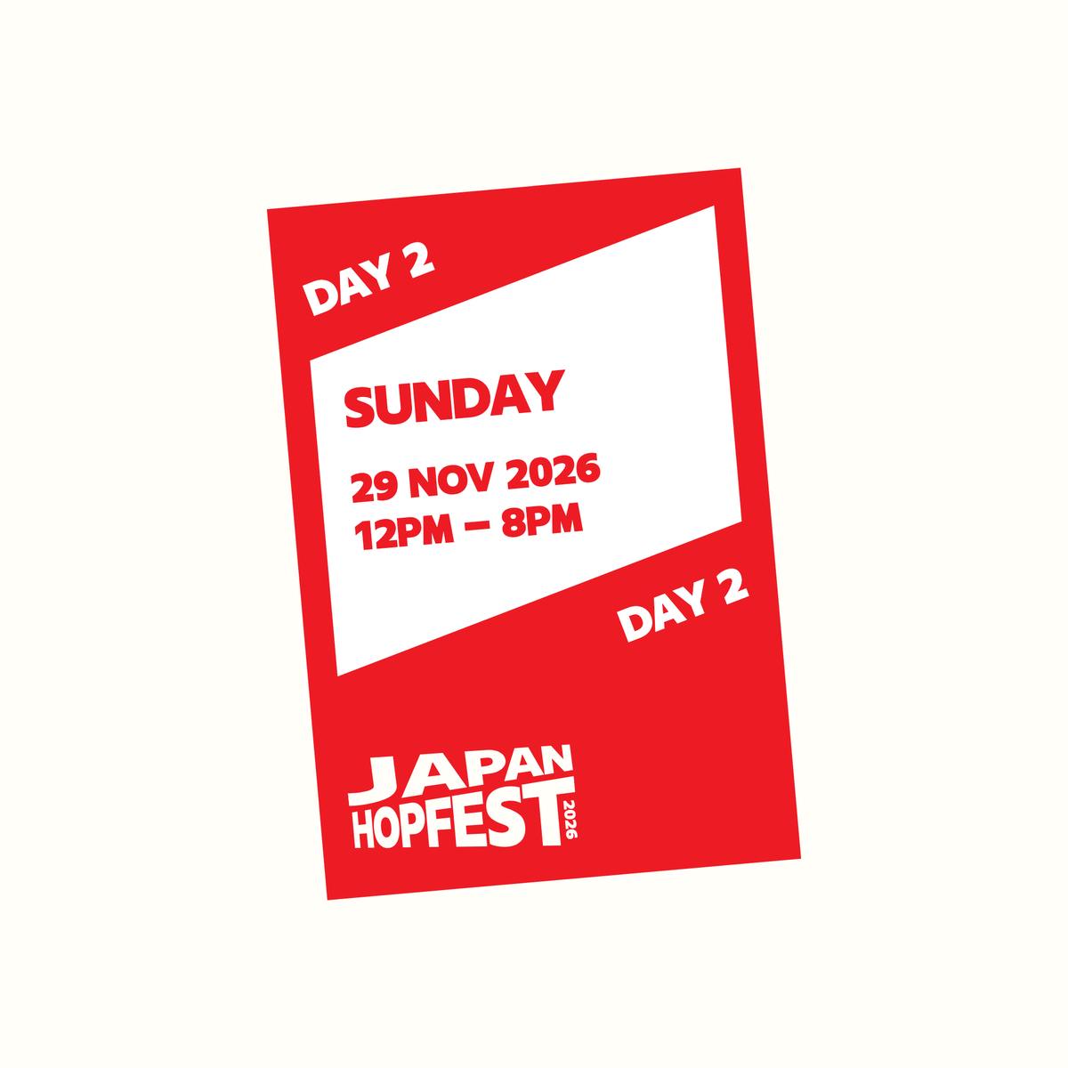Japan HopFest 2026 – SJ60 Edition · Day 2 (Sun 29 Nov)